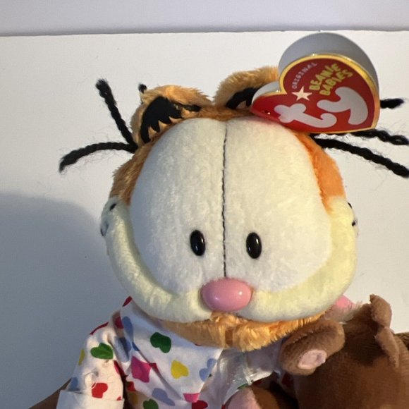 Vintage 10" TY Beanie Baby GOODNIGHT GARFIELD with Pooky Plush Tag Valentine - Picture 14 of 15